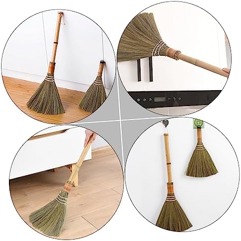 LOEFLIFA 1pc Hand-Made Straw-Woven Broom