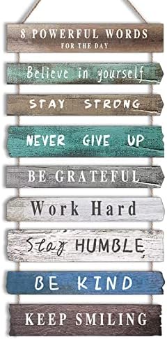 Joyhawk Inspirational Wall Art 12x24 Inches Wood Sign Decor