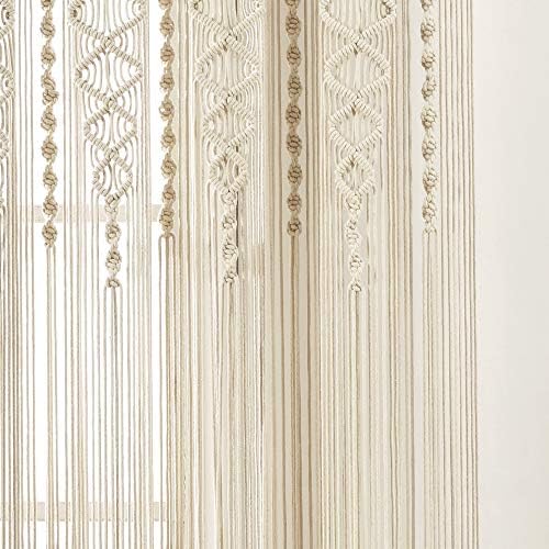Lush Decor Boho Macrame Cotton Curtain Panel