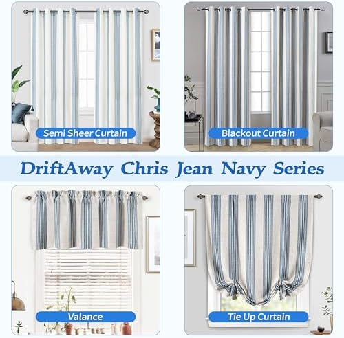 DriftAway Chris Linen Tie Up Curtain 45x63 Inch