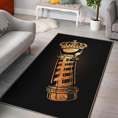 Komoi Barber Rug Gold King Barbers Pole Area Rug