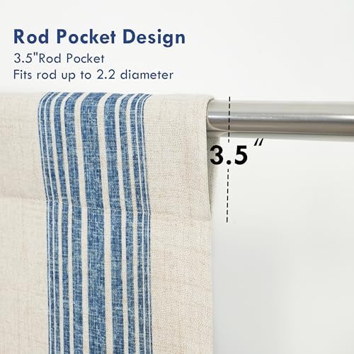 DriftAway Chris Linen Tie Up Curtain 45x63 Inch