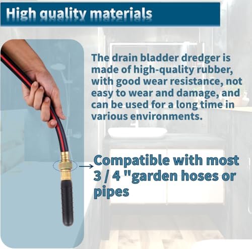 Relioky Drain Bladder Unclogger with 34 Shut Off Valve
