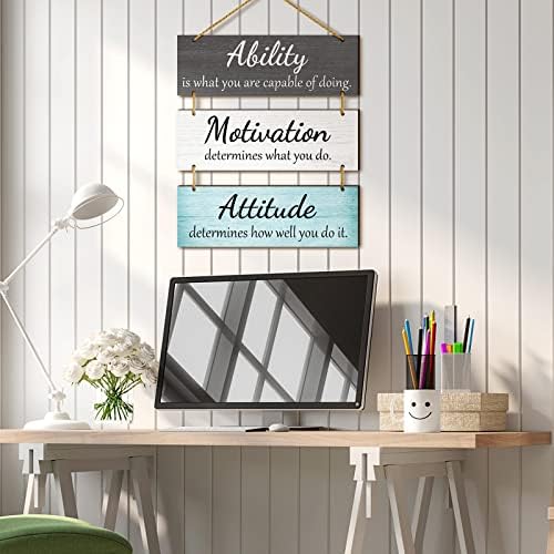 Jetec Rustic Wooden Decorative Plaques with Motivational Sayings 1