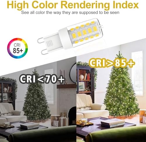 Chinnor 4W G9 LED Dimmable Bulbs 10 Pack 6000K Daylight White
