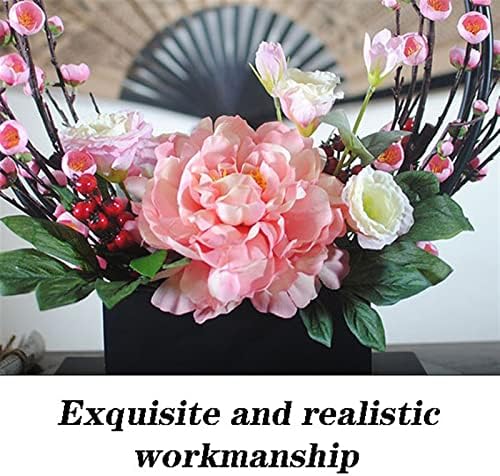 NDRFAWY Artificial Flowers Peony Plum Bouquet Potted Decoration