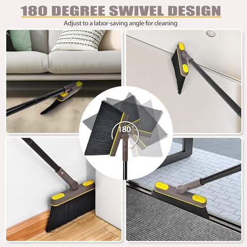 JEHONN Angle Broom with Dustpan Combo Set