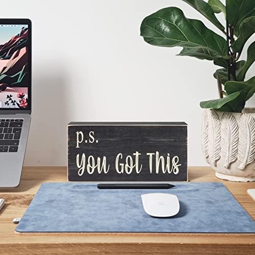 Esur Motivational Desk Sign - Black Decor for Home Office