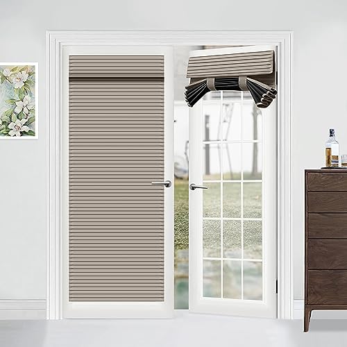 Muamar Door Curtains Privacy Panel Venetian Style Light Brown W25 x L70