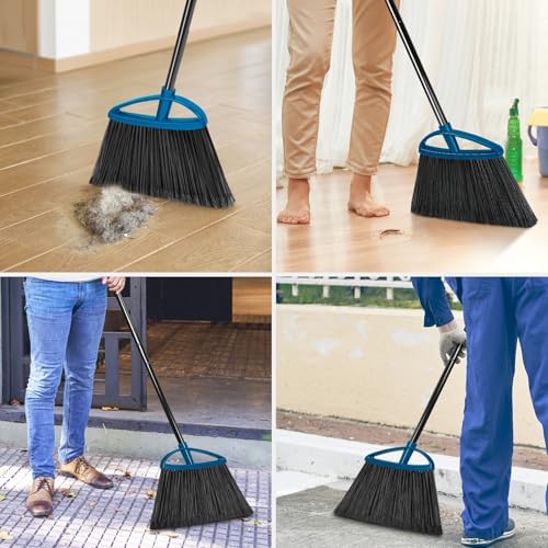 MAVRIZ 3 Pack Heavy Duty Brooms with Long Handles