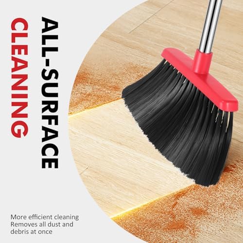 NACENA 55 Inch Heavy Duty Angle Broom 2 Pack