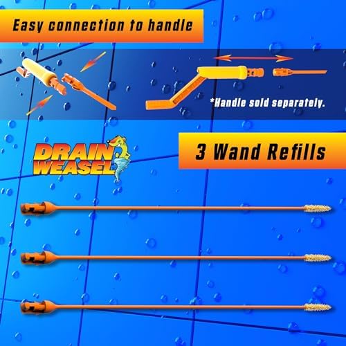 FlexiSnake Drain Weasel Refill - 3 Pack 18 Wands Made in USA