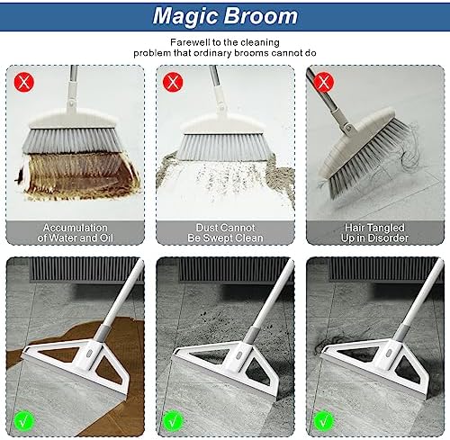 SWIBINJIT Magic Broom with Long Handles
