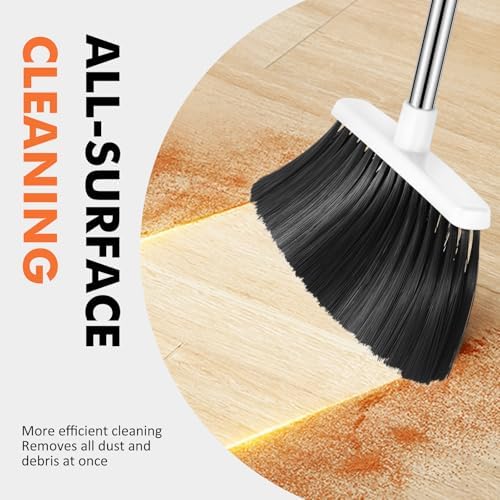 NACENA 55 Inch Heavy Duty Broom with 4 Pack