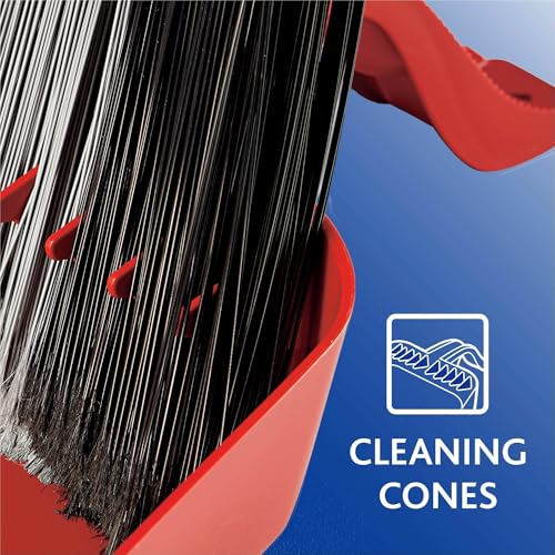 O-Cedar PowerCorner Pet Pro Broom with Dust Pan Red