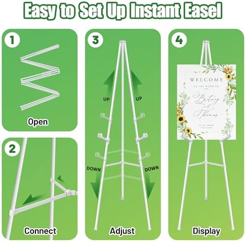 VAIIGO 63 Adjustable White Easel Stand with Carry Bag