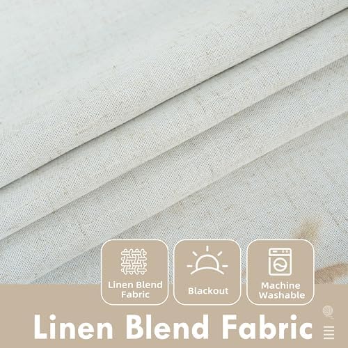 DriftAway Double Layer Linen Blackout Tie Up Curtains