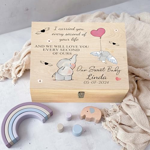 Personalized Baby Loss Memory Box with Elephant Design
