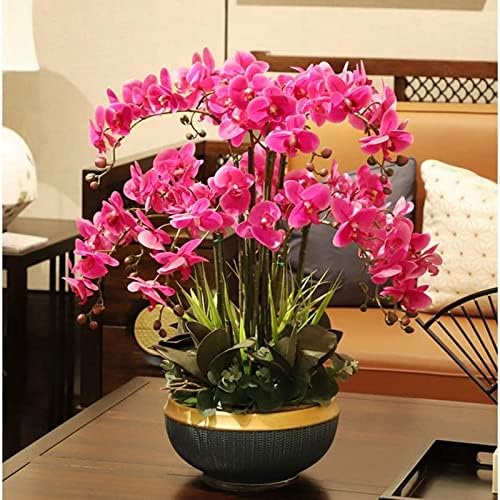 NDRFAWY Artificial Orchid Arrangement with Ceramic Vase 1