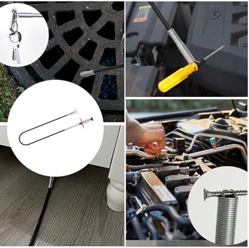 SHUOGUO Drain Clog Remover Set with 33 Inch and 116 Inch Tools