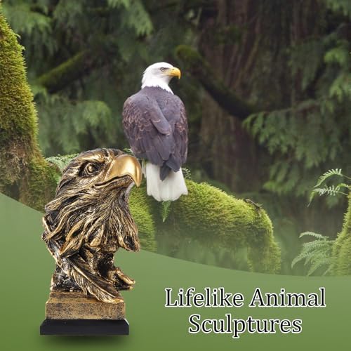 Yunjuhop Elephant Eagle 2-Piece Statue Set