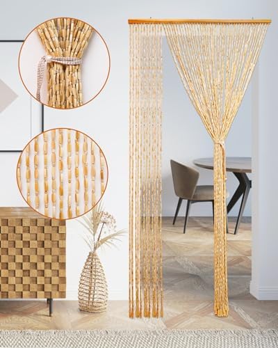 Erfolkerz Bamboo Beaded Curtain - 354x77 - 52 Strands 1
