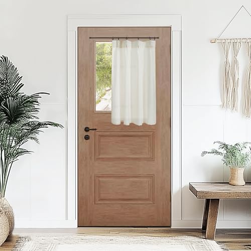 Lino Rosa Door Curtain for Window Privacy