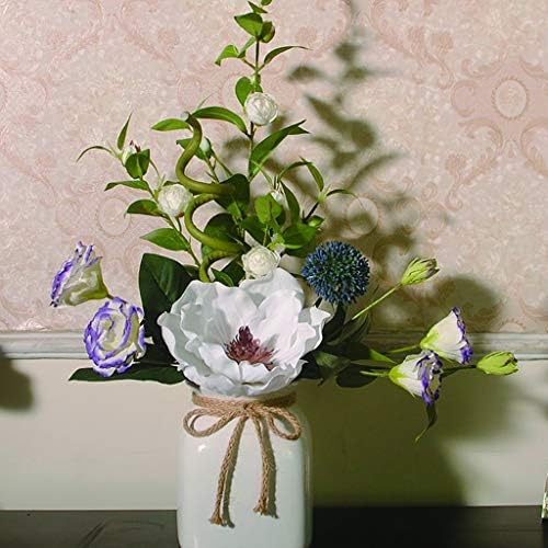 NDRFAWY Artificial Camellia with Vase for Indoor Decor