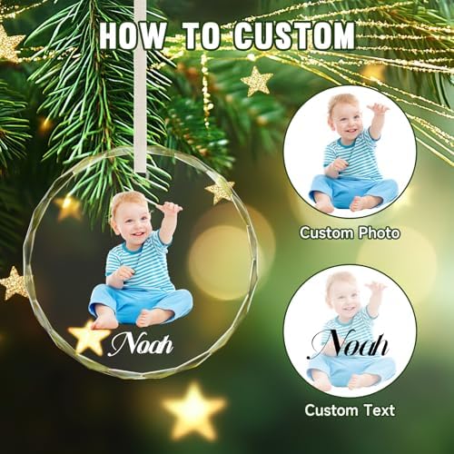 Custom Christmas Ornaments 2025 for Babys First Christmas