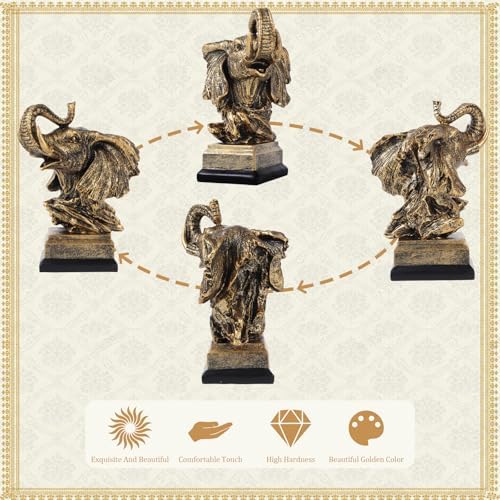 Yunjuhop Elephant Eagle 2-Piece Statue Set