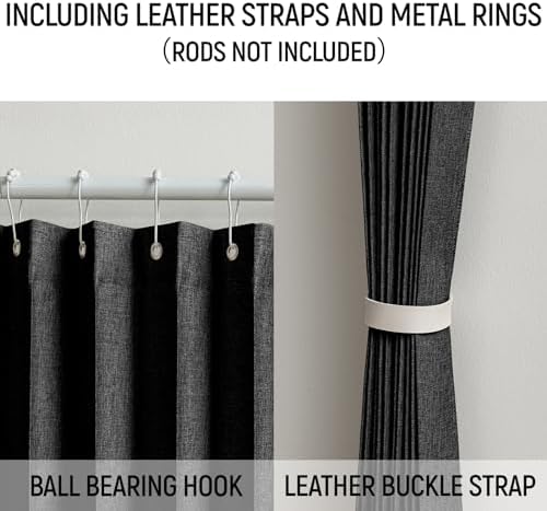 AJAZZ Magnetic Accordion Door Curtain 52x78 Black 1 Panel