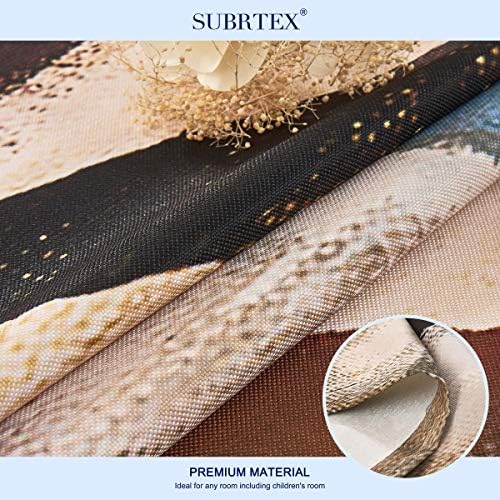 SUBRTEX Light Filtering Curtains 52Wx63L Brown