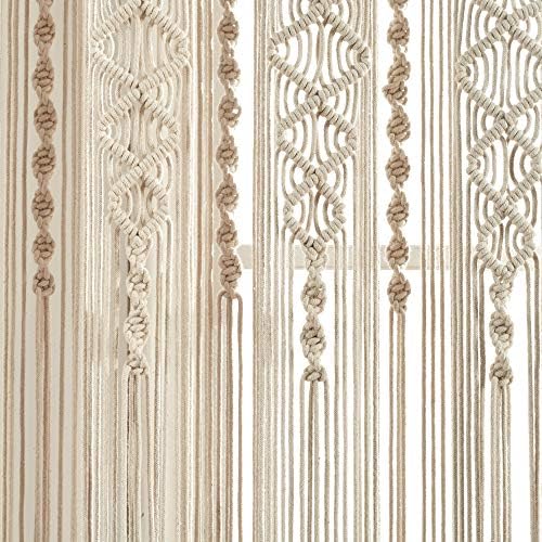 Lush Decor Boho Macrame Cotton Curtain Panel