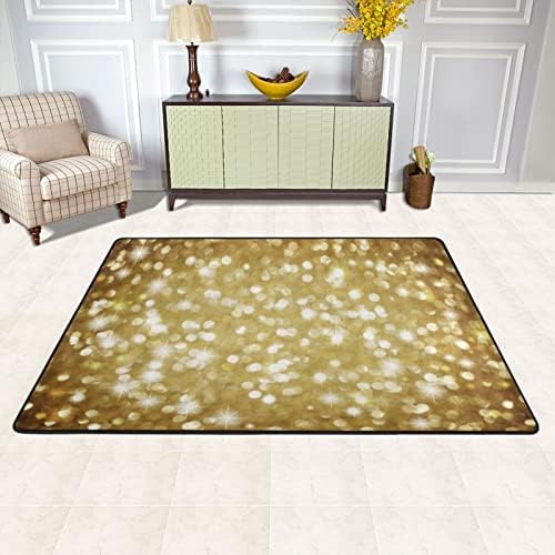 VIGTRO Glitter Gold Non-Slip Area Rug 36x24