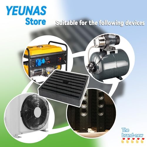 YEUNAS Shock Pads 4x4x79 High Quality Rubber Vibration Isolation Pads 4Pack