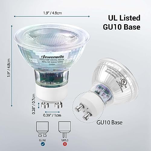 DEWENWILS 10-Pack Dimmable GU10 LED Bulbs