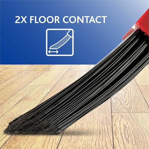 O-Cedar PowerCorner Pet Pro Broom with Dust Pan Red