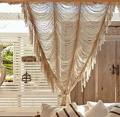 Flber Macrame Curtain Boho Decor 59x75 Panel