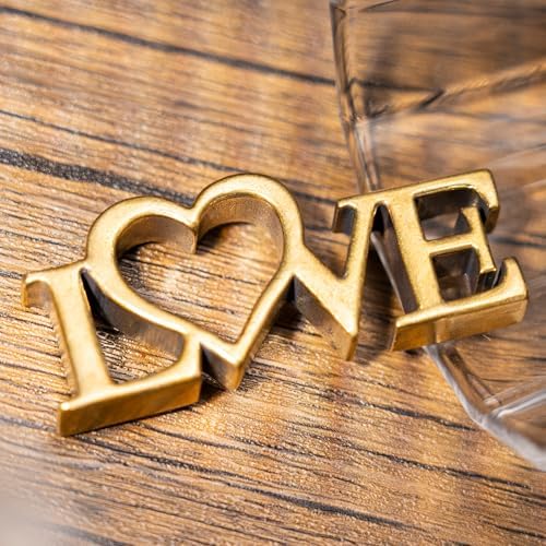 CHOVY Retro Brass Love Sculpture