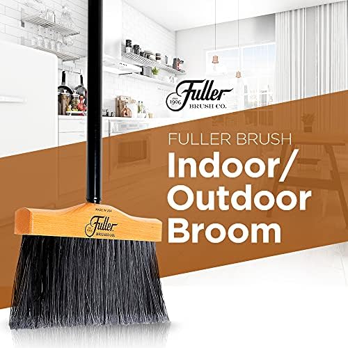 Fuller Brush 12 Upright Broom with Black Steel Handle