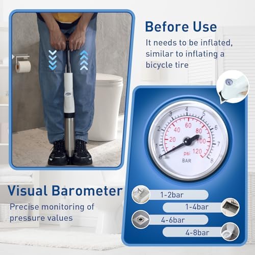 Heavy Duty Toilet Plunger with Air Blaster Gun