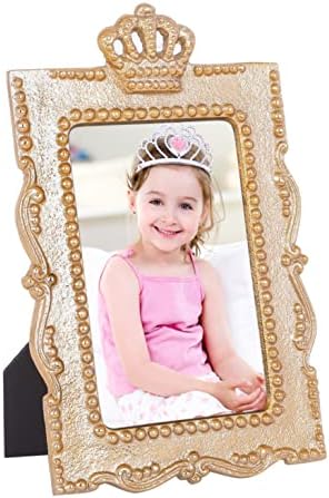 4x6 Princess Crown Gold Picture Frame - Tabletop Wall Display