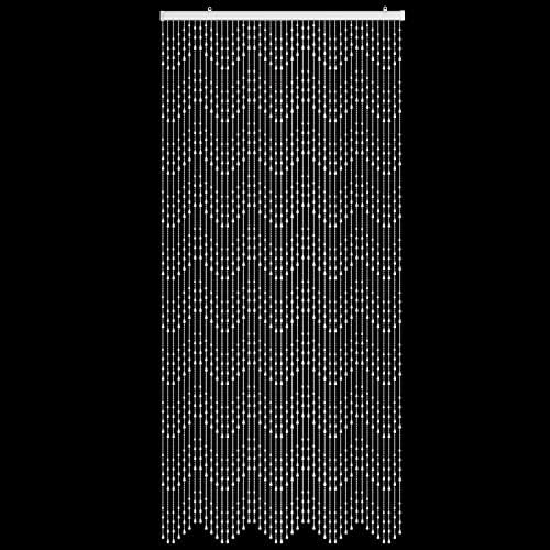 GeeComfy Crystal Beaded Curtain - White 355 x 79 Inches