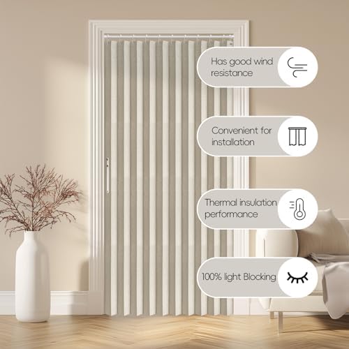 AJAZZ 100 Blackout Magnetic Door Curtain - 1 Panel
