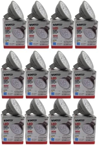 Satco 12-Pack MR16 LED Bulbs 65W 2700K Warm White