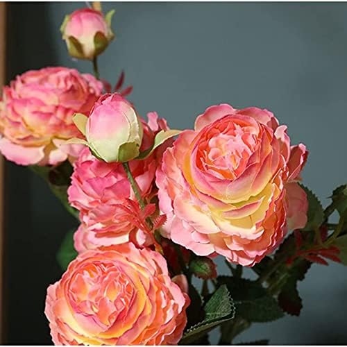 Artificial Rose Flowers with Vase for Home Decor