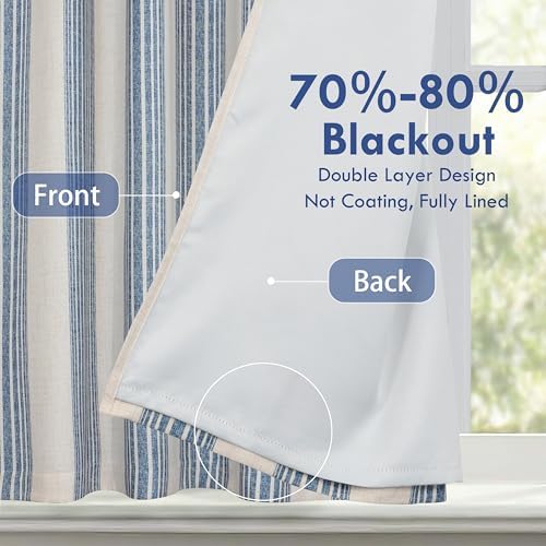 DriftAway Chris Linen Tie Up Curtain 45x63 Inch