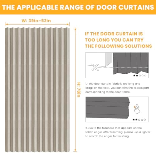 AJAZZ 100 Blackout Magnetic Door Curtain - 1 Panel