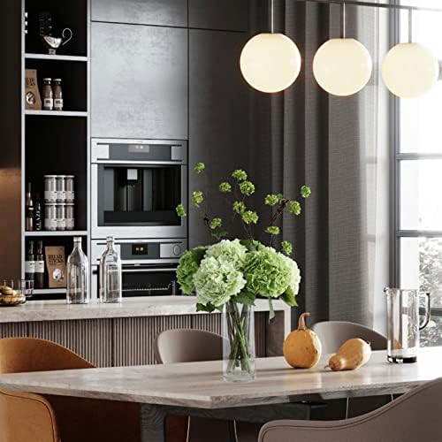 Artificial Hydrangea Set with Glass Vase for Home Decor