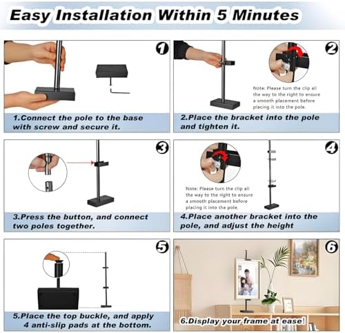 Mubozest Metal Easel Stand for Picture Frames